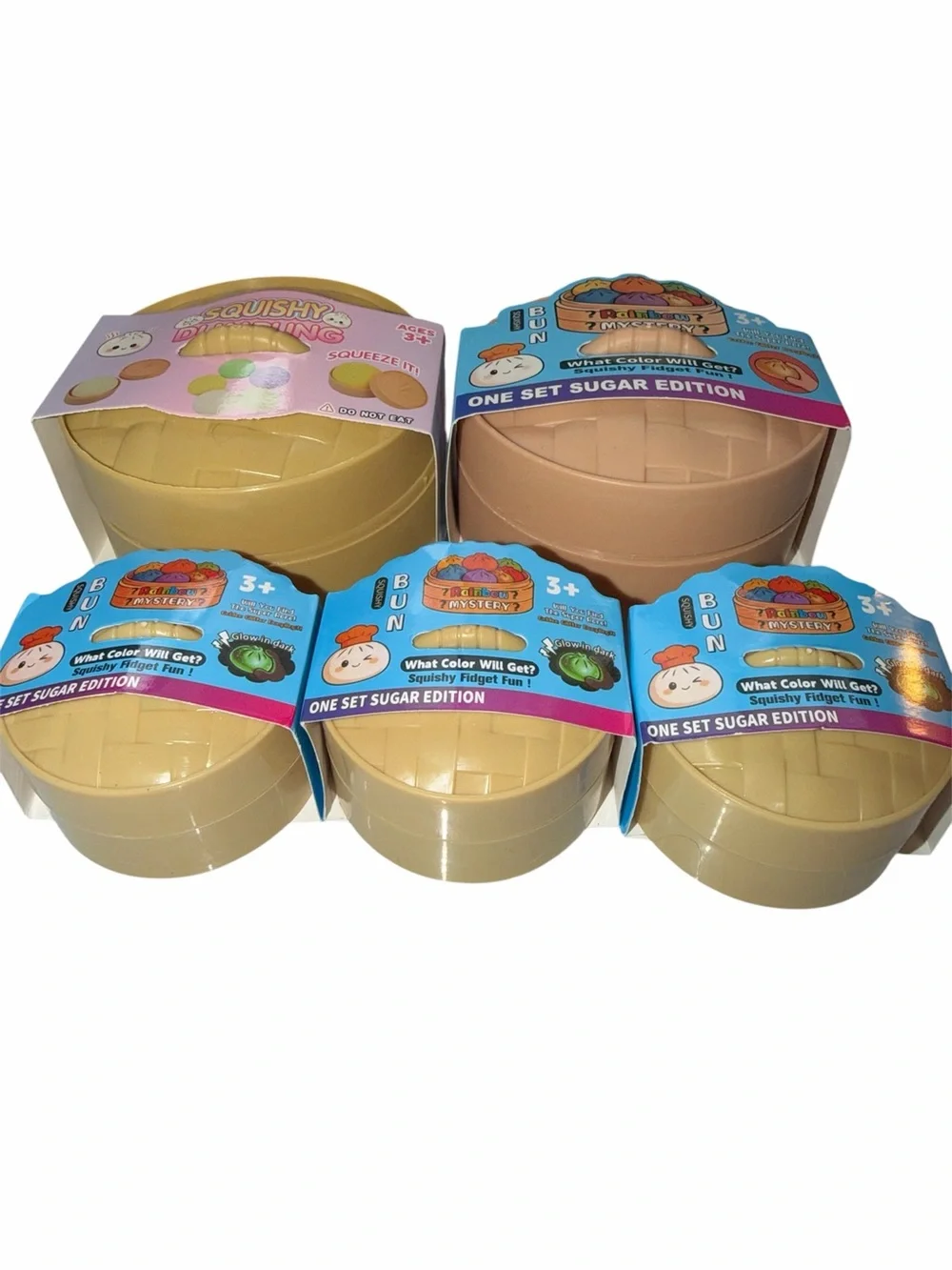 Bundle Mystery Squishy Bun - Beige/Peach Surprise Kids Toy